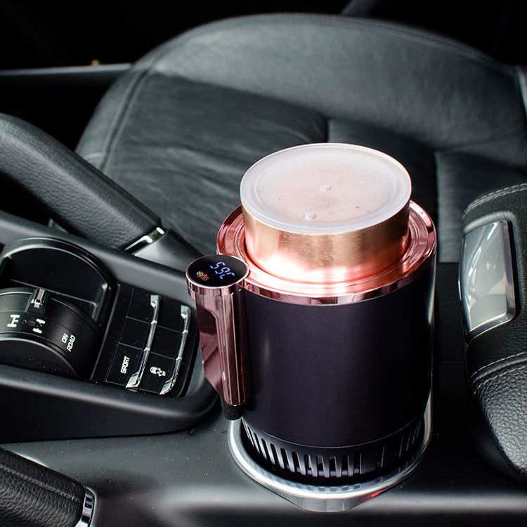 SoftSizzle 2-in-1 Car Cup Warmer & Cooler | 12V Smart Car Cup Holder with Digital Temperature Display – Perfect Travel Mug for Commuters & Road Trips (Sapphire Blue)