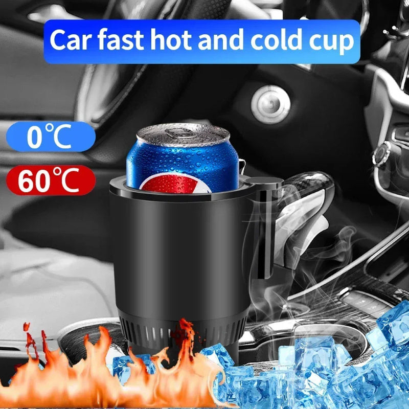 SoftSizzle 2-in-1 Car Cup Warmer & Cooler | 12V Smart Car Cup Holder with Digital Temperature Display – Perfect Travel Mug for Commuters & Road Trips (Sapphire Blue)