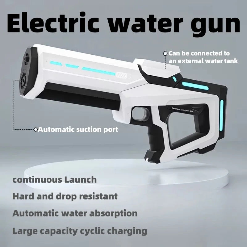 Pulse Electric Continuous Water Gun – High-Pressure, Automatic Water Absorption, Waterproof for Kids & Adults